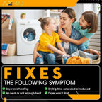 For Whirlpool LER5620KQ1 LER4634JQ1 LER4634PQ0 LER7646EQ2 LER3624EQ1 LER4634EQ2 LER8858EQ1 WED5300VW0 WED4800XQ3 WED5100VQ0 LER4634EQ0 LER4634JT0 LER3624EQ0 Replaces Thermostat And Thermal Fuse