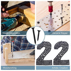 High Hardness Black Wood Screws Assortment Kit, 209 pcs, Phillips Drive Flat Head, Wood Screws, Screws, Drywall Screws, Assorted Screws, Screws Set, 6 Sizes (2”,1-1/2”,1-1/4”,1”,3/4”,1/2”)