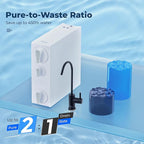 iSpring RO500-ORB Reverse Osmosis System, NSF 58 Certified, 500 GPD Under Sink RO System, Tankless Reverse Osmosis Water Filter, 2:1 Pure to Drain Ratio, White, Oil Rubbed Black Faucet