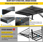 4-Pack 2x3ft Adjustable Garage Wall Shelving 1120lbs Load Capacity Heavy Duty Wall Mounted Storage Shelf Metal Floating Shelves for Garage(Black)