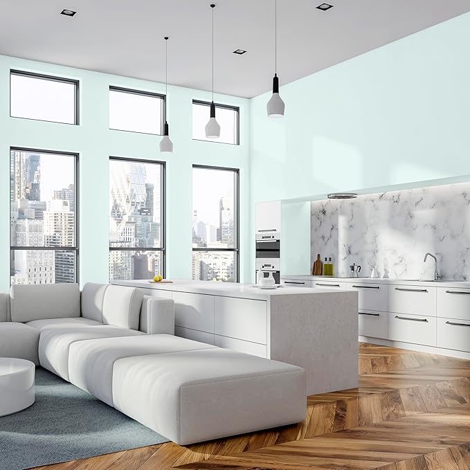 Rust-Oleum Color Spark Interior Paint and Primer in One, Semi-Gloss, Dewdrop, 1 Gallon