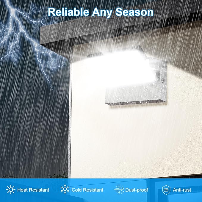 Modern Sleek LED Flood Light 120W, 360° Rotatable Outdoor Security Areas Lighting, 14200LM 5000K Waterproof Wall Pack for Yard,Building,Driveway,Car Lot (4Pack)