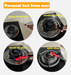 3Pcs (2 Heavy Duty Wide Using Stainless Steel Scraper and 3-in-1Kitchen Stove Cleaning Brush), Brass Brush,Wire Brush,Metal Brush,Nylon Brush, Rust Cleaner for Pot, Range Hood Grease Grime Cleaner