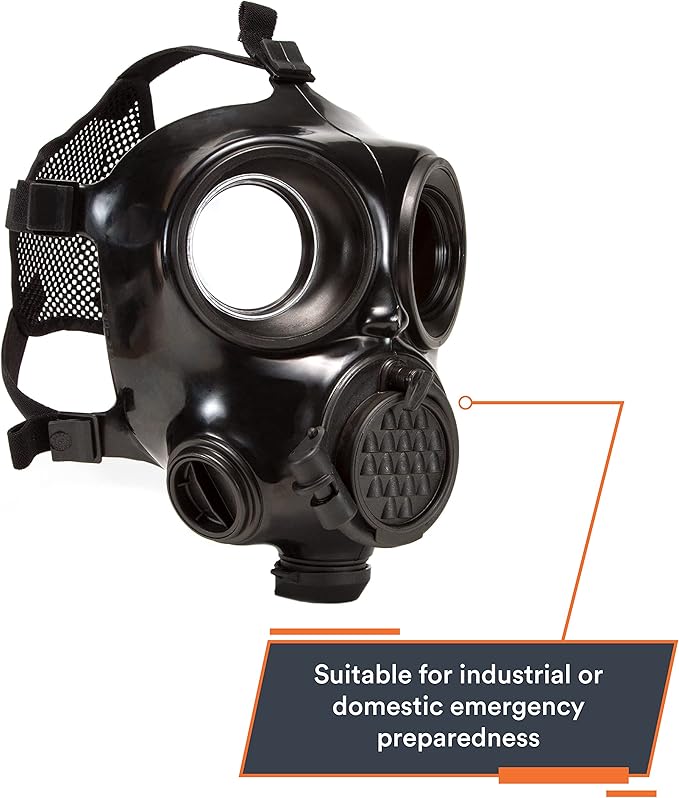 MIRA SAFETY M CBRN Full Face Reusable Respirator-Mask Gas Mask (CM-7M Mask WITH Drinking System)