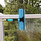 23FT High Reach Window Squeegee & Cobweb Duster with Extension Pole, 2 in 1 Squeegee for Window Cleaning with Lightweight 4-16.5 ft Telescoping Pole, Spider Web Brush with Pole for Outdoor Indoor Car