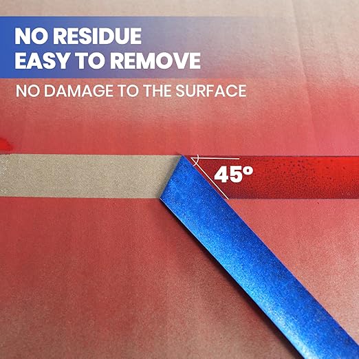 ADHES Upgrade Blue Painters Tape, Masking Tape for Painting 6 Rolls x 0.94 Inch x 60 Yards, Blue Paint Tape No Residue Outdoor Anti UV Multi Surface Use, Total 360 Yards