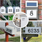 10Pcs Mailbox Numbers for outside 0-9, 2.75 inch 3D Self Adhesive Street Address House Door Numbers Signs for Apartment,Office,Cars,Mailboxes (Black)