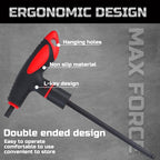 Lichamp 8 Pieces Metric T Handle Allen Wrench Set, 2-10 mm, Ball Head, Standard Long Tee Handle Allen Hex Key Set, Heavy Duty Excellent