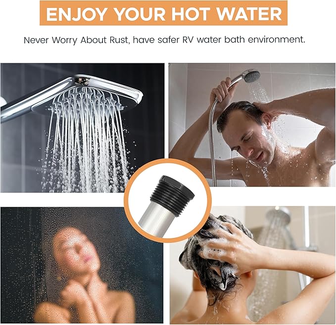 RV Water Heater Magnesium Anode Rod by CMI Inc - 3/4 Inch NPT Thread Hex Plug, Sacrificial Aluminum-Zinc Replacement Kit for Hot Water Heater Tank Protection, 9.25" Long, Hex Plug Design - 3 Pack