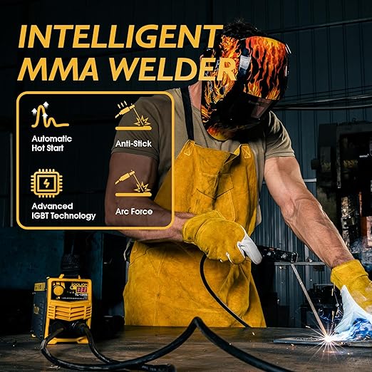 TOOLIOM 135A 110V Mini Stick Welder MMA ARC Welder Machine DC Inverter Welder with Digital Display Portable Welding Machine