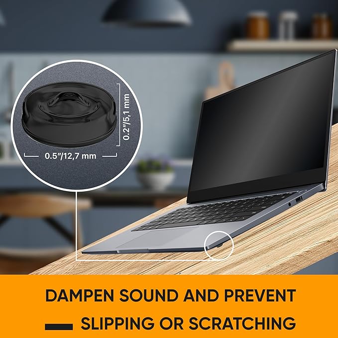 128 Self Adhesive Cabinet Door Bumpers – Sticky Black Silicone Rubber Pads for Furniture Drawers, Kitchen Cabinets, Decor, Wall Protection – Vellax