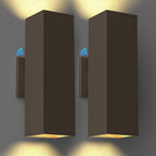 Outdoor Wall Lights with Dusk to Dawn Photocell Sensor, Exterior Light Fixture Wall Mount with A19 LED Bulbs, Up Down Outdoor Sconce Lights for House Porch Front Door 13" Height