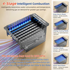 102000 BTU Natural Gas Tankless Water Heater, Max 4.3 GPM Intelligent Constant Indoor Instant Gas On Demand Hot Water Heater Tankless with Freeze Protection, 3/4" NPT, for 3-4 Water Points