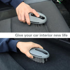 Carpet and Upholstery Cleaning Brush,Carpet Scrubber Stiff Bristle Detailing Scrub Brushes,Interior Leather Brush for Car and Home (Gray)