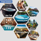 1800W Submersible Water Heater Portable Electric Hot Tub and Pool Immersion Water Heater with Temp Control, WiFi Timer for Baptistry, Spa, Inflatable Pool, above ground pool and Bathtub