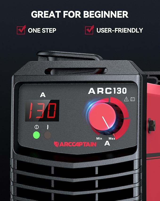 ARCCAPTAIN Stick Welder 110V 130A Mini Welder, Portable MMA ARC Welder Machine for Just One Step, IGBT Inverter Welding Machine with Hot Start, Arc Force, Anti-Stick