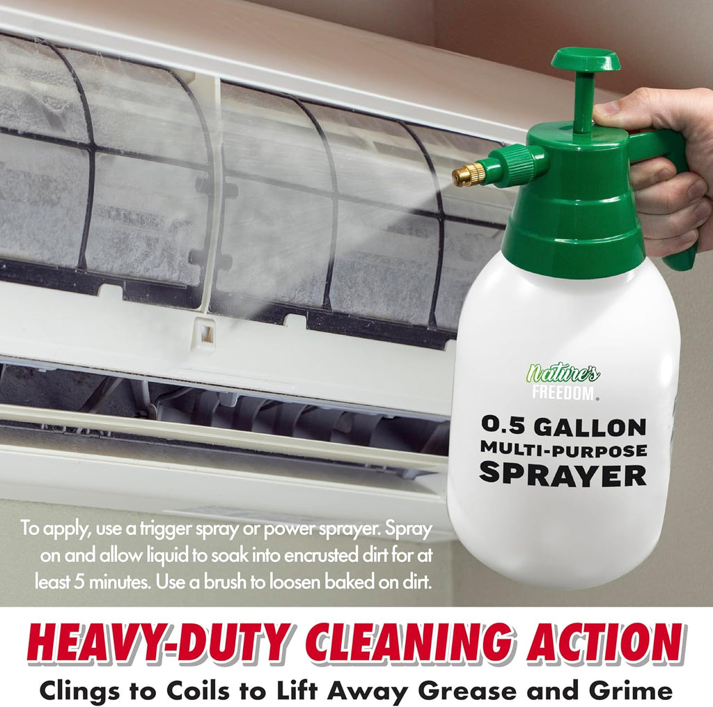 Nature's Freedom Indoor AC Coil Cleaner with Pump Sprayer - 1 Gallon