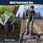 Professional Triangle Hoe with Detachable Shaft - Extra Wide 9.5" Sharpened Blade for Farm/Garden, 15"-71" Adjustable Stainless Steel Pole