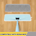 16.5 inch Reusable Mop Pads Microfiber Spray Mop Replacement Heads for Wet/Dry Mops Compatible with Bona Floor Care System (5 Pack)