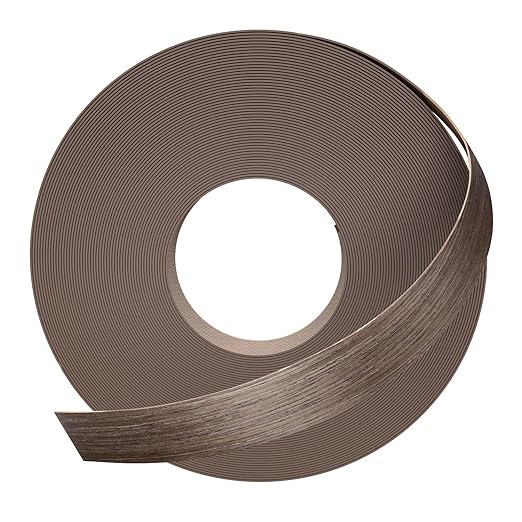 GSCIT Club Walnut Edge Banding, 1/2 inch x 250ft roll of Veneer Edge Banding -Pre-glued Flexible, Real Wood Tape Banding for Cabinet Repair Furniture Restoration