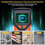 Stud Finder Wall Scanner - 5 in 1 Stud Finder Tool w/Microprocessor Chip and HD LCD Display, Stud Detector Beam Finders for the Center and Edge of Wood AC Wire Metal Studs Joist Pipe (Sunset)