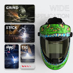 YESWELDER Large Viewing True Color Solar Powered Auto Darkening Welding Helmet with SIDE VIEW, 4 Arc Sensor Wide Shade 4/5-9/9-13 Welder Mask for TIG MIG ARC Grinding Plasma LYG-Q800D