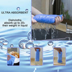 kimteny Kitchen Cloth Dish Towels, 13x28 Inches Premium Dishcloths, Super Absorbent Coral Velvet Microfiber Cleaning Cloths, Fast Drying Rags for Washing Dishes (13x28-8 Pack, Blue)