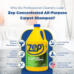 ZEP All-Purpose Carpet Shampoo Concentrate 128 ounce ZUCEC128 (Case of 4)