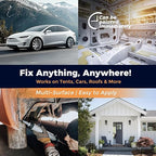 [Black] Seam Sealer Automotive-Professional Grade High Strength Waterproof Automotive Adhesive for Auto Body Repair, Rust & Leak Prevention-Quick Paintable Sealant for Metal, Plastic -10.5Oz Tube