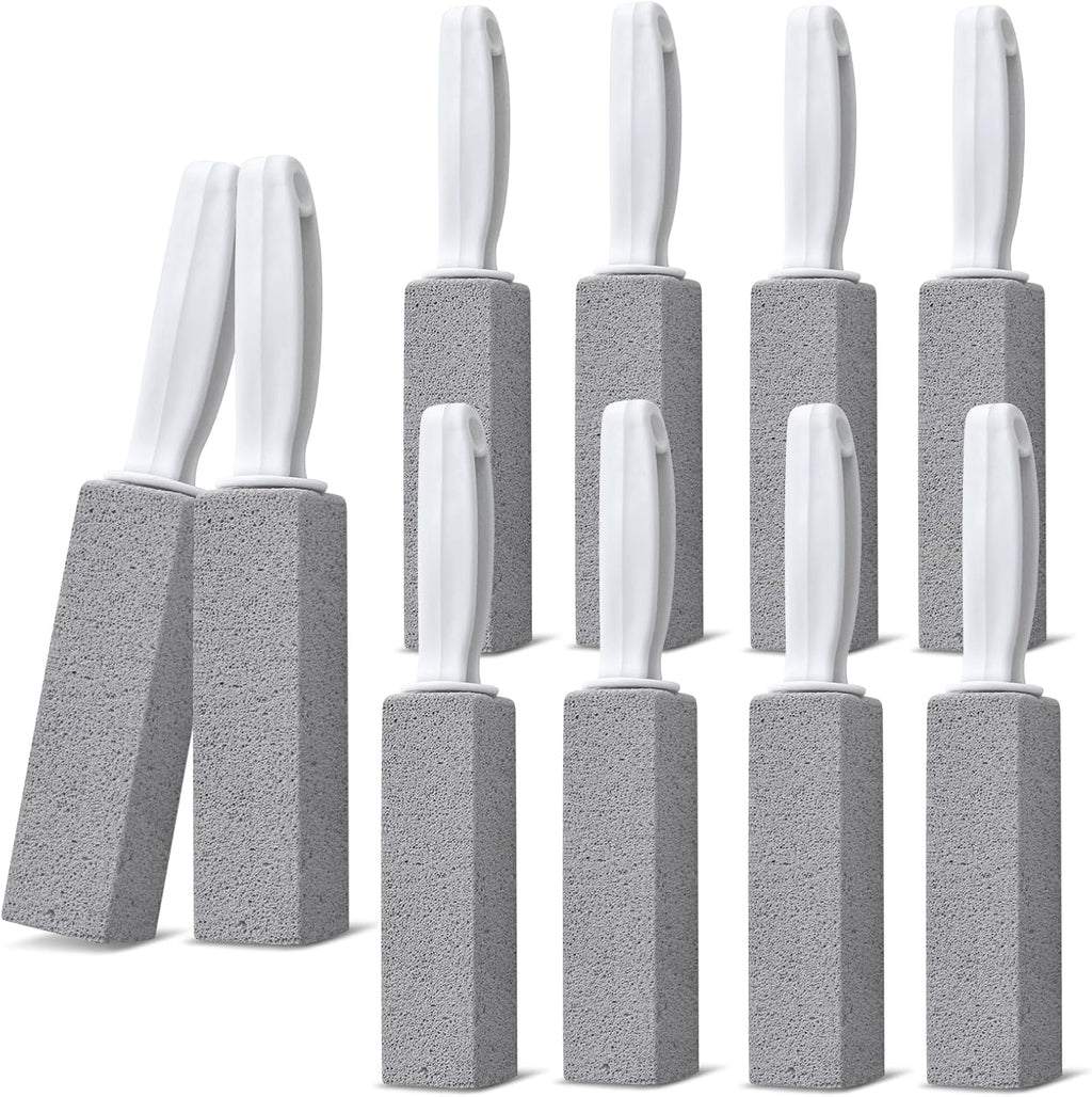 Emycool Pumice Stone Toilet Bowl Cleaner, 10 Pack Toilet Pumice Stone with Handle for Toilet Cleaning Toilet, Bathtubs, Sinks, Swimming Pools, Grills