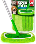 VanDuck Reusable Mop Pads Compatible with Swiffer Sweeper (4-Pack) - Washable Microfiber Mop Pads for Wet & Dry Use - All Purpose Floor Mopping and Cleaning Product