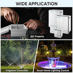 TICONN Waterproof Electrical Junction Box IP67 ABS Plastic Enclosure with Hinged Cover with Mounting Plate, Wall Brackets, Cable Glands (Off-White, 11"x7.5"x5.5")