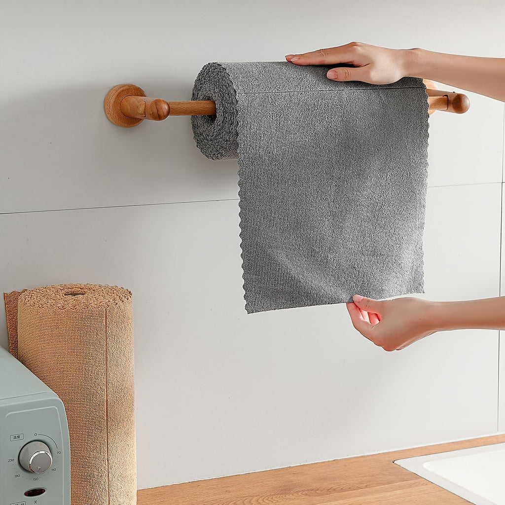 80 Pack Microfiber Cleaning Cloth Roll,Lint Free Rags & Tear Away Reusable Towels Washable Scratch,Ultra Absorbent Dish Rags(12" x 12") for Car Kitchen Home Garage-Dark Gray