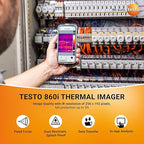 testo 860i Wireless Thermal Imaging Camera Set for iPhone & Android - Thermal Imager with Carrying Pouch & USB-C Cable - Handheld Infrared Camera 256 x 192 Resolution & -4 to +662 °F Measurement Range