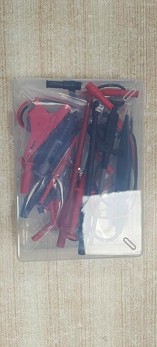 25PCS Multimeter Test Leads Kit, Test Leads Set with Replaceable Alligator Clips,Wire Piercing Probes, Alligator Clips,Test Hook Clips,Test Tweezer for Digital Electrical Multimeter Testing