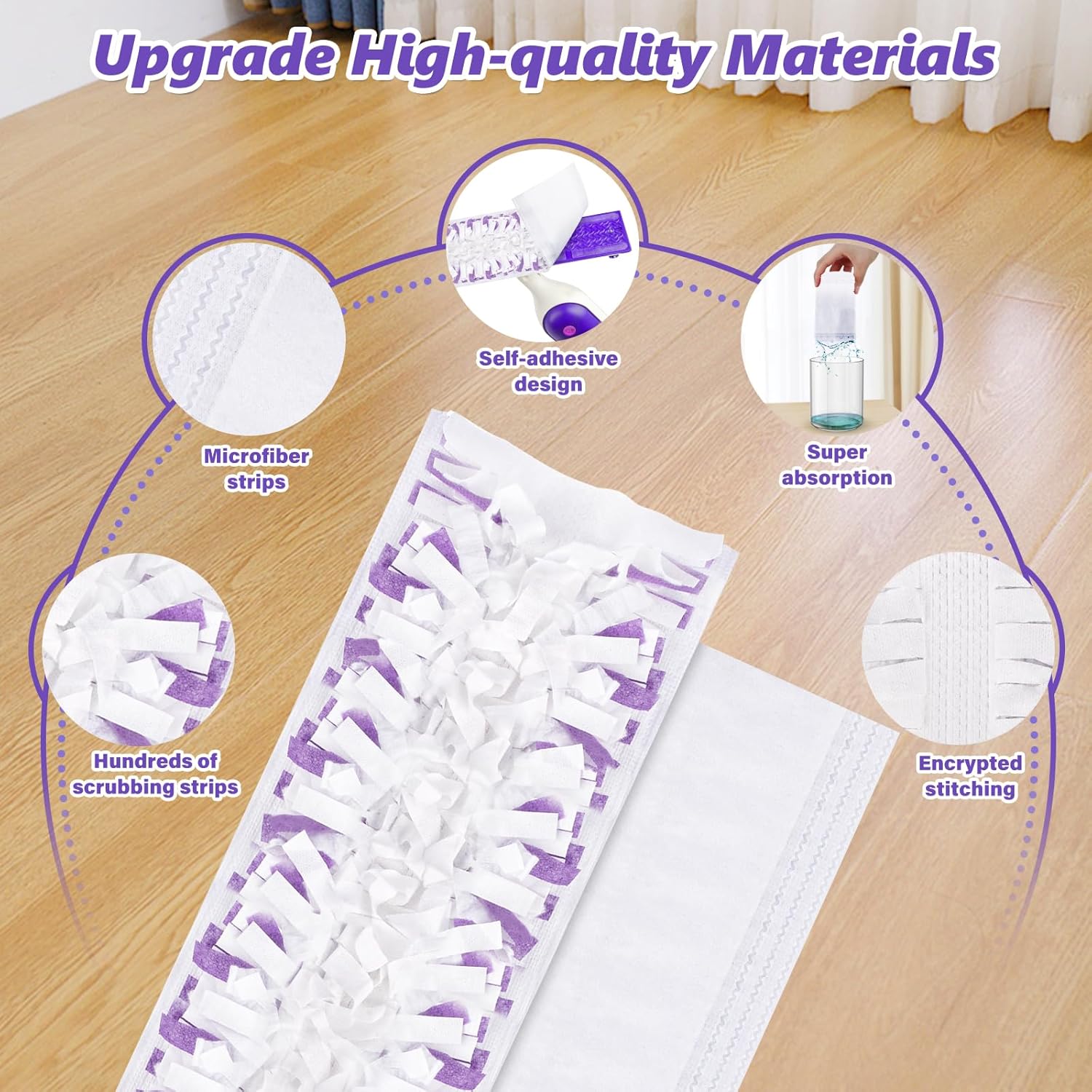 Mop Pads Refills for Swiffer Power Mop: 10 Pcs Wet Dry Disposable Pad for Multi-Surface Floor Cleaning - Mopping Replacement for Tile Hardwood - Sweeping Cloths for Home Kichen