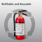 Kidde Pro 210 2A:10-B:C Fire Extinguisher, Rechargeable, Multi-Purpose for Home & Office, 4 lbs., Mounting Bracket Included , Red