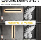 Outdoor Lights 2 Pack,Modern Outdoor Wall Light Long Strip LED Wall Sconce IP65 Anti Rust Warm Light Fixture 3000K Exterior Wall Mount Lights for Entrance, Hallway, Garage, Porch