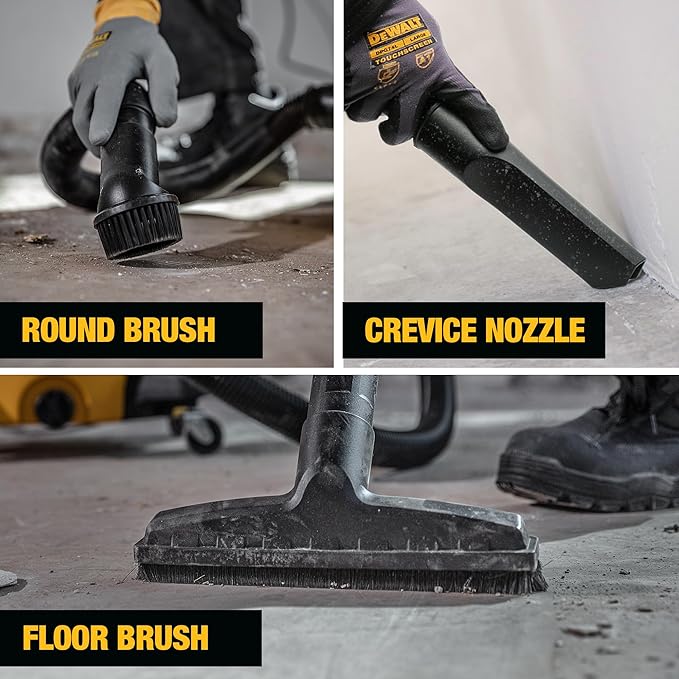 DEWALT DXV14P Shop Vacuum Wet/Dry 14 Gallon, 6 HP Wet/Dry Vac with 110 CFM Powerful Suction, Yellow