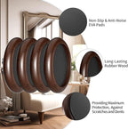 Ezprotekt 2.5 inch Non Slip Round Wood Furniture Pads for Hardwood Floors, 16 Pcs Anti Slip Furniture Coaster for Chair Sofa Bed Couch, Furniture Cups with Anti-Slide EVA Anti-Scratch (Dark Brown)
