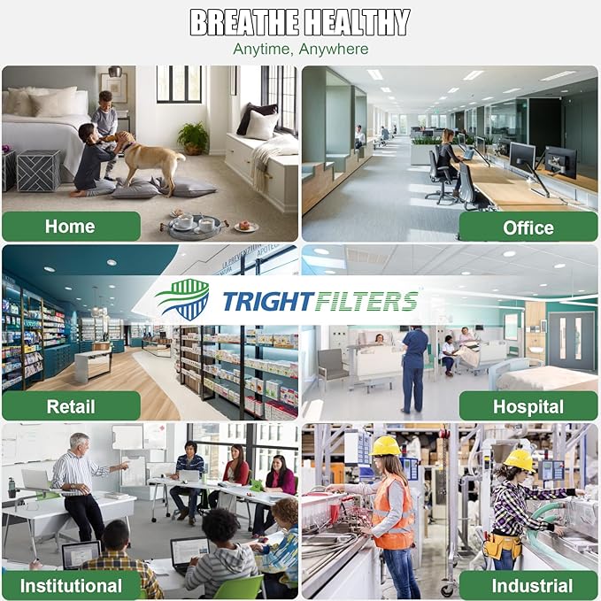 16x20x1 Air Filter 4 Pack, MERV 8 Pleated Dust Defense Air Filters Replacement Air Conditioner HVAC AC Furnace Filter, Durable and Lightweight