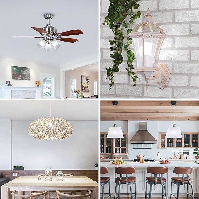 LED Light Bulbs Daylight White 5000K, 60 Watt Equivalent A19 LED Bulb, 9W E26 Standard Base, 800 Lumens 15000 Hours 120V, Non-Dimmable, Bright Energy Saving Lightbulbs for Bedroom Indoor, 3 Pack