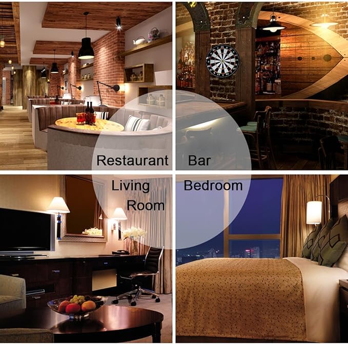 7.3 Inch E26 Led Bulb 40 watt,Dimmable Tubular Bulb 4W,2700k Warm White Edison Bulbs,T10 Long Clear Glass Light Bulb for Rustic Pendant,Industrial Pipe,Wall Sconces,Chandeliers,6 Pack