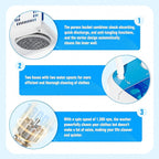 Superday Portable Washing Machine, 17.6lbs Mini Compact Twin Tub Washing Machine Laundry Compact Washer spinner Combo, Portable Washer Dryer Combo for Home/Apartment/Dorms/RV(Blue)