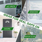 Transparent Window Weather Sealing Tape 2 Inch x 35 Yards Weather Stripping Residue Free Clear Window Draft Isolation Sealing Film Tape for Doors Windows and Shower Glass Gaps