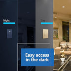 LIDER Minimalist Design Matte Finish Lighted Decorator Switch, Frameless Paddle Light Switch with Locator Light, Grounding Screw, 3-Way or Single Pole, 15A 120V, UL Listed, LS15-3W-GD5P, Gold, 5 Pack