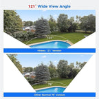 [4K HD+121°Wide View] Hiseeu 4K Security Camera System, 8 Pcs 8MP PoE Security Camera Outdoor, Human Vehicle Detect, Color Night Vision,No Monthly Fee, 3TB HDD for Indoor Outdoor Home Surveillance Use