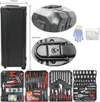 Campfun 899PCS Tool Set, Household Tool Kit with Rolling Tool Box, Complete Tool Box Set Hand Tool Set with Tool Box, Mechanic Tool Set Rolling Tool Set for Home/Auto Repair Tool Set, Black