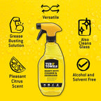Tub O' Towels Heavy Duty Cleaner and Degreaser Spray Helps in Removing Oil Tar Paint Dirt Caulk Grease Grime Gunk Epoxies, Industrial Strength, Home & Auto, Made In USA, Citrus Scent, 24oz, 2-Pack