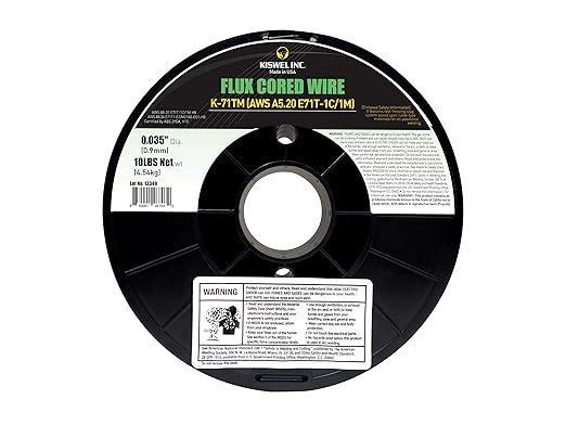 (Made in USA) Kiswel E71T-1C/1M .035 in. Dia 10lb. Flux Cored Welding Wire